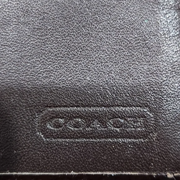 VINTAGE COACH Signature CHECKBOOK COVER, BROWN/TAN, Womens - Picture 5 of 7